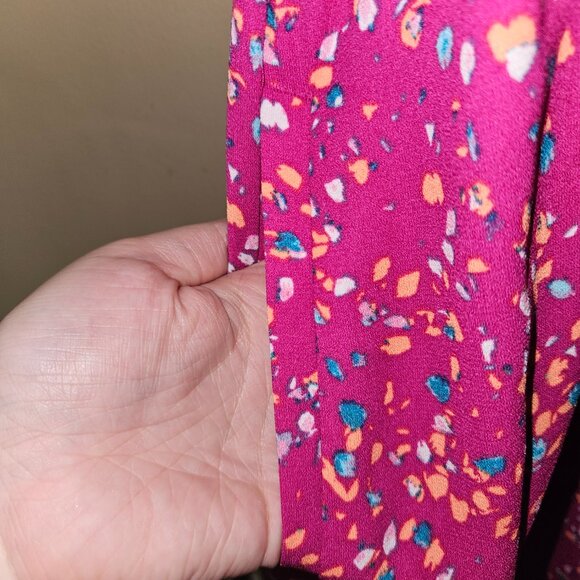 Apt. 9 Pink Confetti Sleeveless High/Low Dress XL with Pockets - Picture 7 of 7